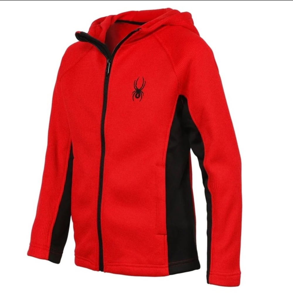Spyder Constant Full Zip Sweater Hoodie Jacket - Youth Extra Large. Red/Black